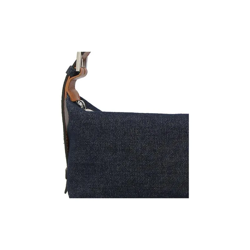 Eera Cotton Denim One Shoulder Handbags Women's Dark Blue-3