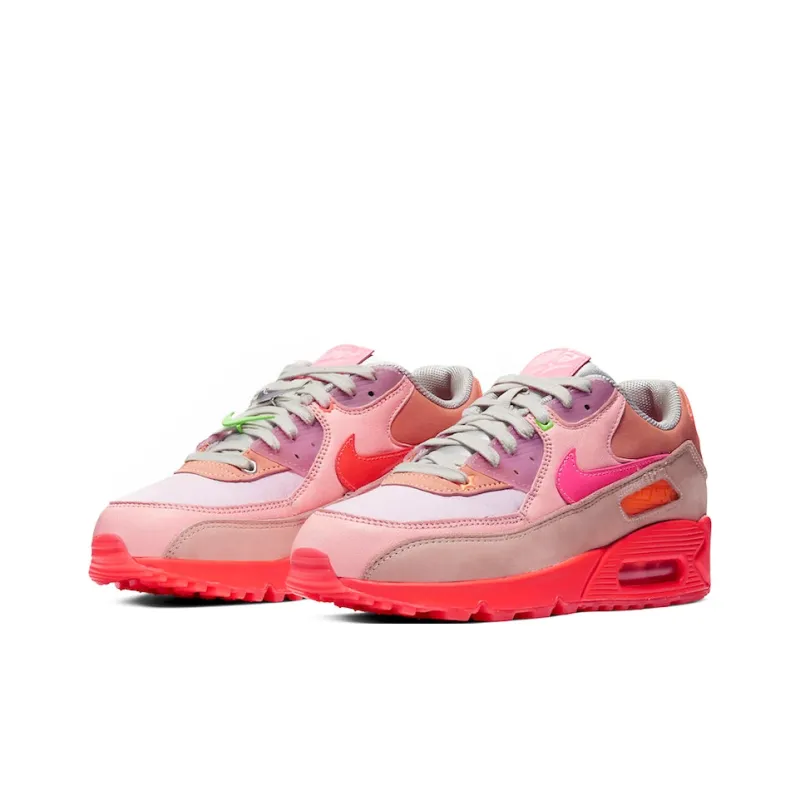Nike Air Max 90 Prm Platinum Crimson/Bright Purple Women's-2