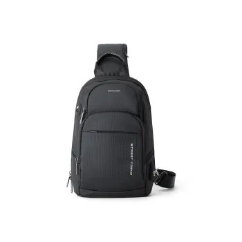 JEANSWEST Fabric Sling Bag, Crossbody Bag, Shoulder Bag, Backpack Regular Men's Black