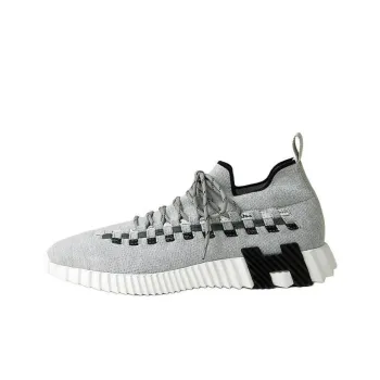 HERMES Fle Low Top Casual Shoes Men's Gray