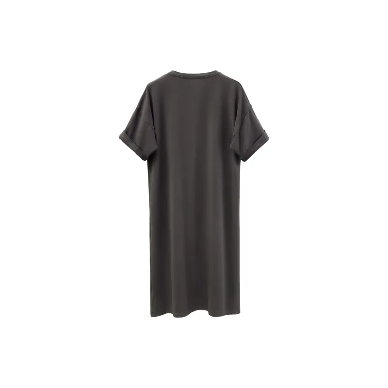 Cypress House Short Sleeved Dresses Women's Dark Gray-1