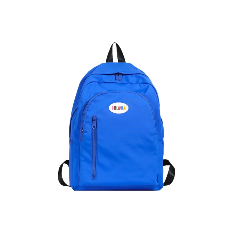 OURFUN Nylon Fabric Backpack Ecru/Black/Pink/Violet/Orange/Emerald Green/Blue-14