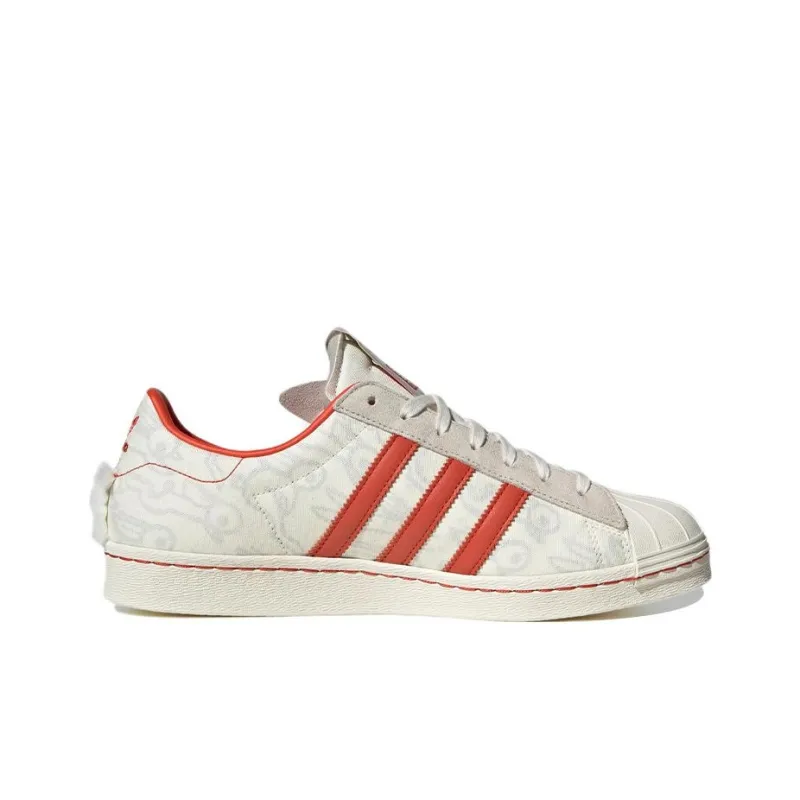 Adidas Originals Superstar 80s X Han Meilin 'White Red'-1
