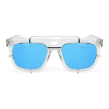 KESSLER Acetate Titanium Aviator Sunglasses Unisex Transparent