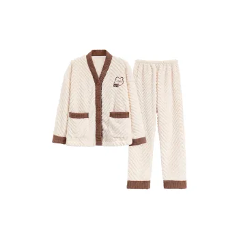 FENTENGCARE Pajama Set Women's Beige
