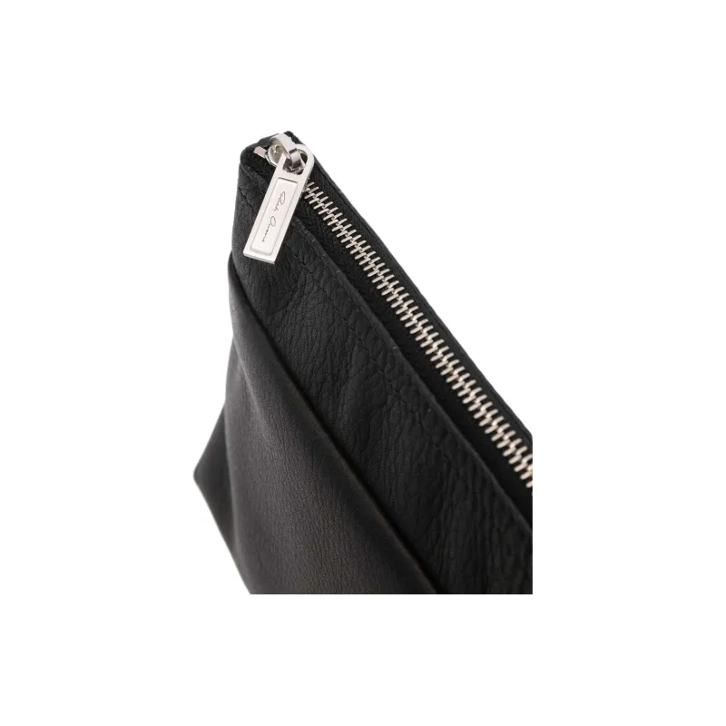 RICK OWENS Small Logo Embossed Zipped Shoulder Bag-2