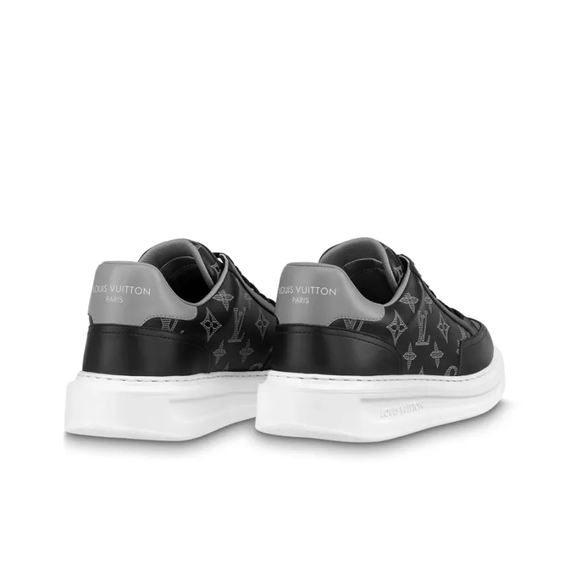 LOUIS VUITTON Beverly Hills Sneakers 'Black Grey Monogram'-2