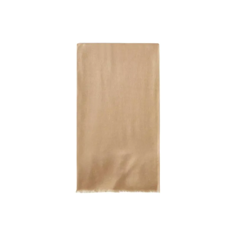 Loro Piana Cashmere, Mulberry Silk Knit Scarves Women's Peanut Sauce/Light Umber-0