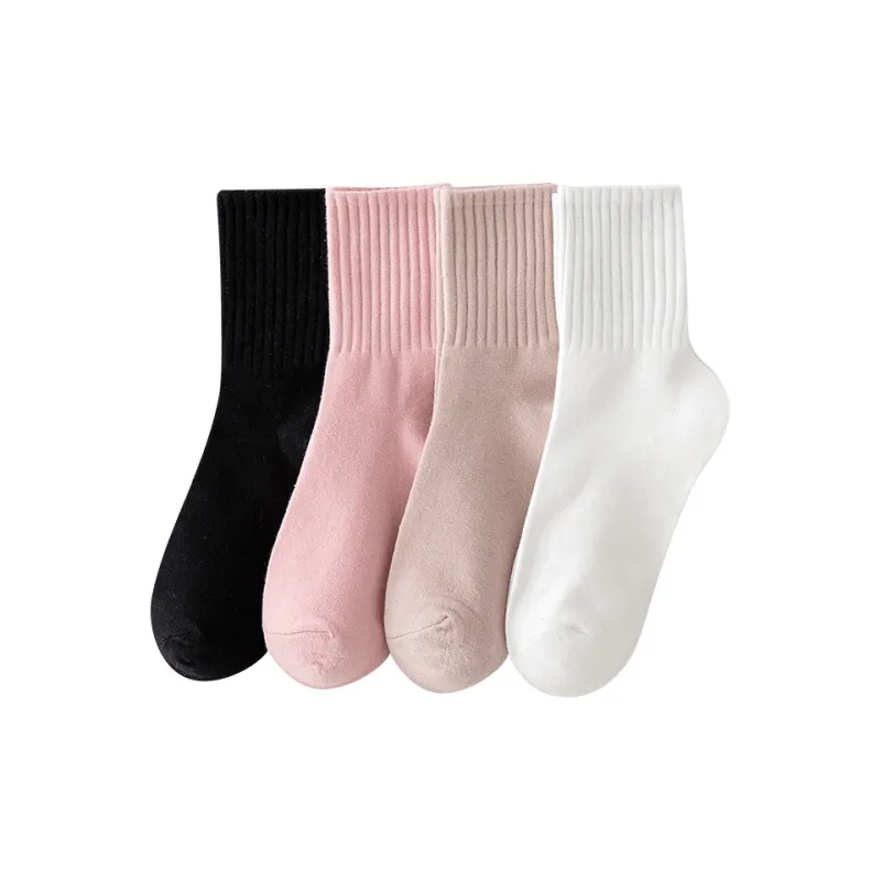Caramella Mid Calf Socks Women's 4 Pack Mixed Color-0