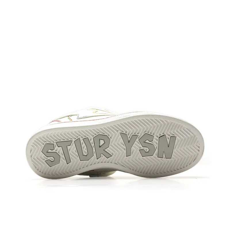 STUR YSN Skateboard Shoes Unisex White Rainbow-5