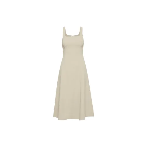 ARITZIA Slip Dresses Women's Humus Beige/Compost Beige Yellow