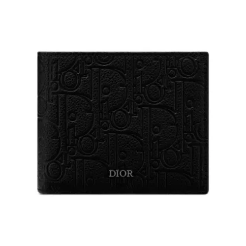 DIOR Leather Wallet Men's Black