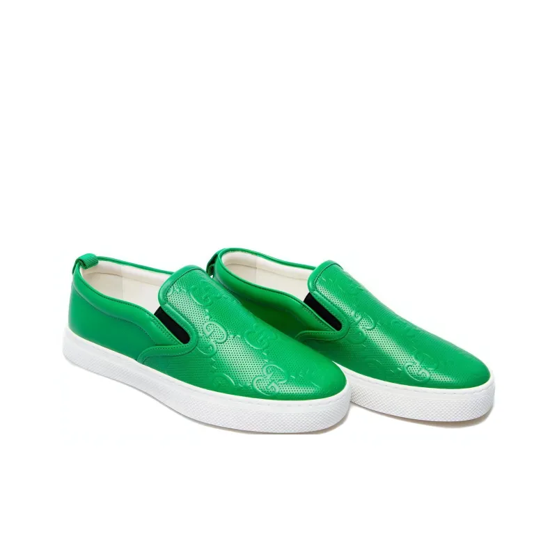 GUCCI Slip On 'GG Embossed Green'-1
