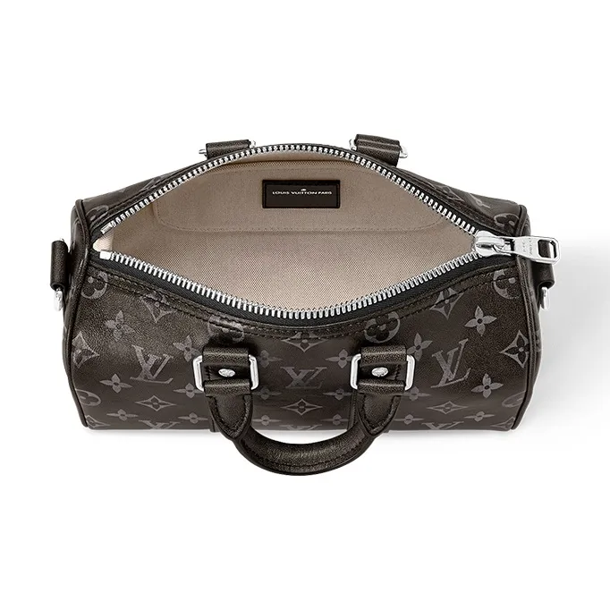 LOUIS VUITTON KeepallBandoulière Monogram Matte Cow Leather One Shoulder Crossbody Portable Travel Bag Men's Black-2