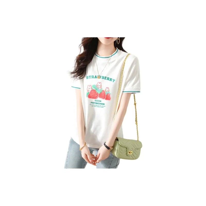 Weixi T Shirts Women's White-2