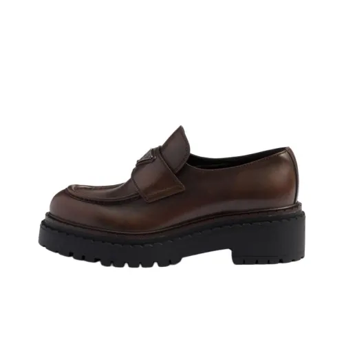 prada that Loafers 5.5cm Women's Dark Brown