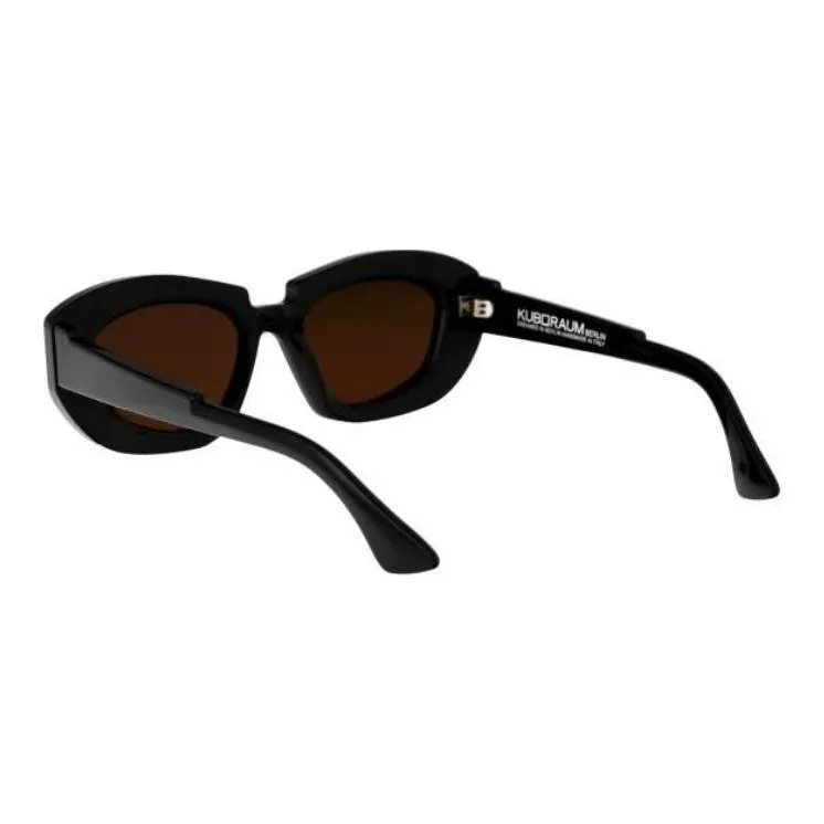 KUBORAUM Acetate Irregular Shape Sunglasses Women's Black-3