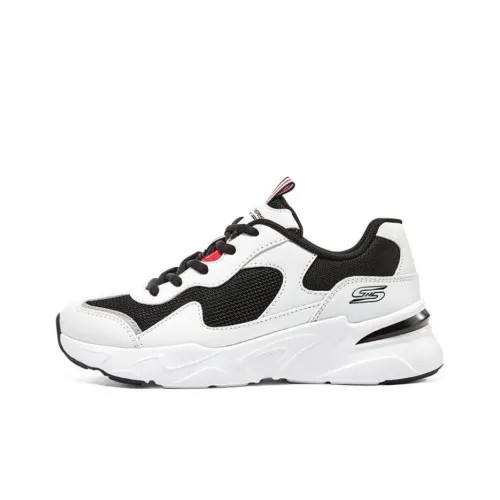 Skechers BOBS BAMINA Bamina Lightweight Height Increasing Rebound Low Top Casual Shoes Women's White Black