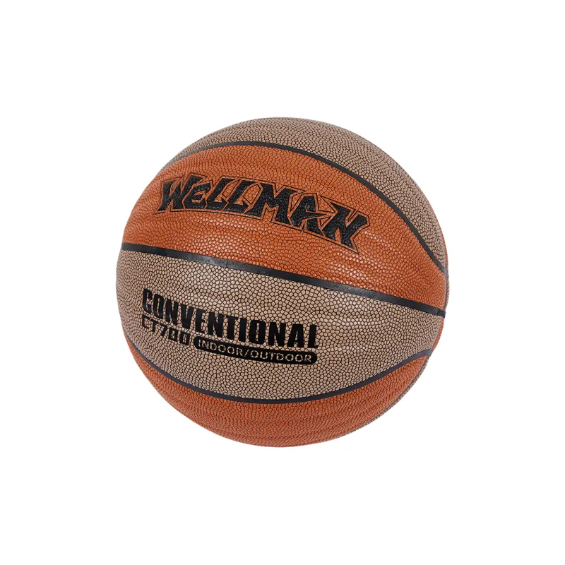 WELLman PU Basketball Orange Wave Pattern Size 7 Training Unisex-1