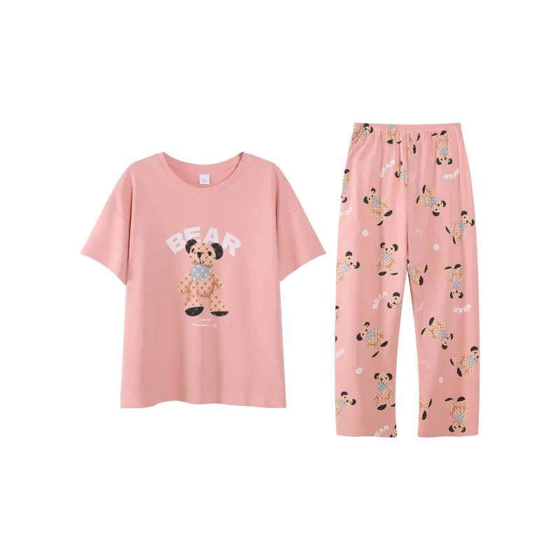 Song Qianya Pajama Set Women's Pink-0