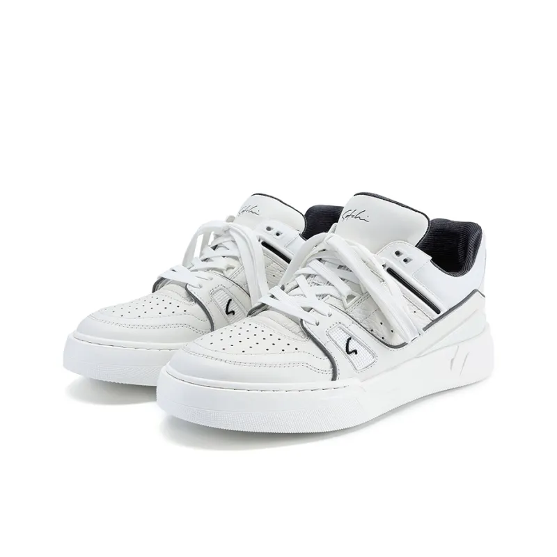 Satchi Slip Resistant Cushioning Wear Resistant Lightweight Low Top Skateboard Shoes Men's White-2