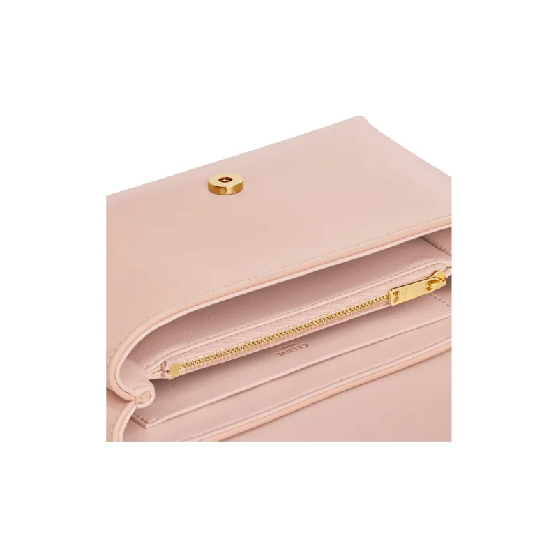 CELINE Patent Leather Calfskin Shoulder Bag, Crossbody Bag Women's Pink-4