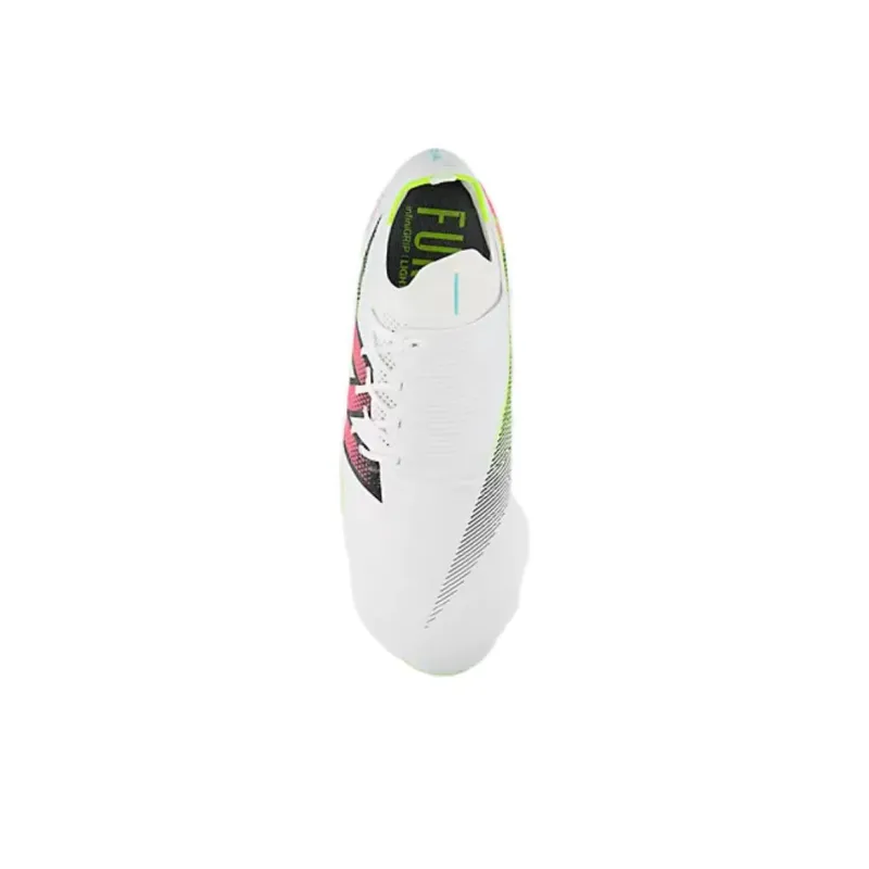 New Balance AG Rubber Short Studs Artificial Ground Anti Slip Wear Resistant Soccer Shoes Unisex White Green-3