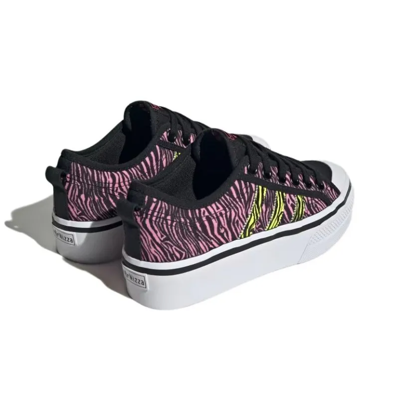 Adidas Nizza Platform Core Black Solar Yellow Bliss Pink Women's-3