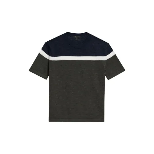 THEORY T-Shirts Men Mixed Dark Olive Green