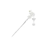 Silver Plum Blossom Tassel Hairpin