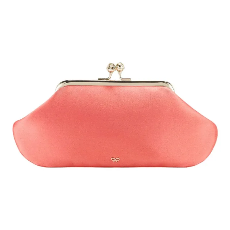 Anya Hindmarch Soft Satin Clutch Women's Coral-3