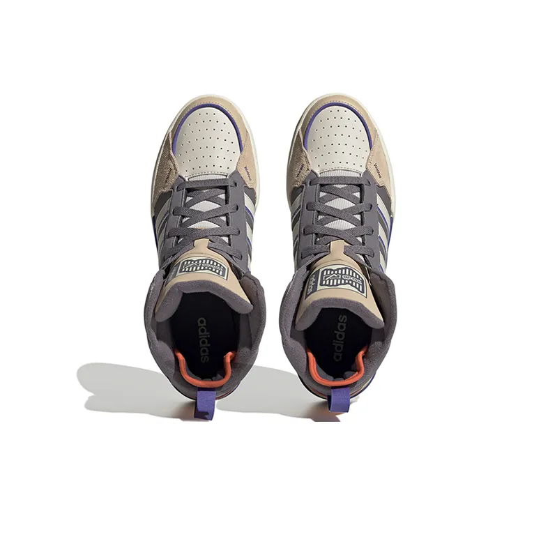 100DB Adidas Neo Mid 'Trace Grey Magic Beige'-3