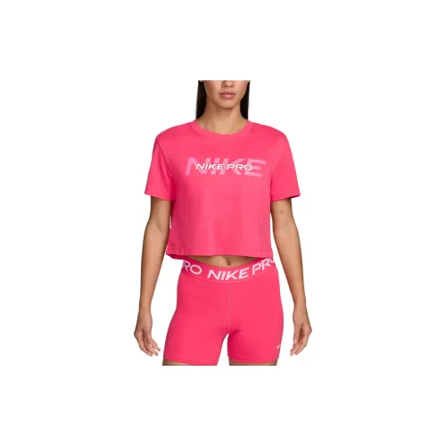 Nike PRO T-Shirts Women's Jade Orchid Pink