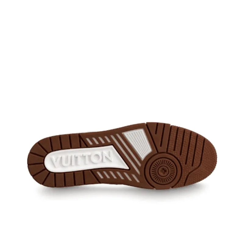 LOUIS VUITTON Trainer Stylish Skateboarding Shoes Unisex Chocolate Brown-5