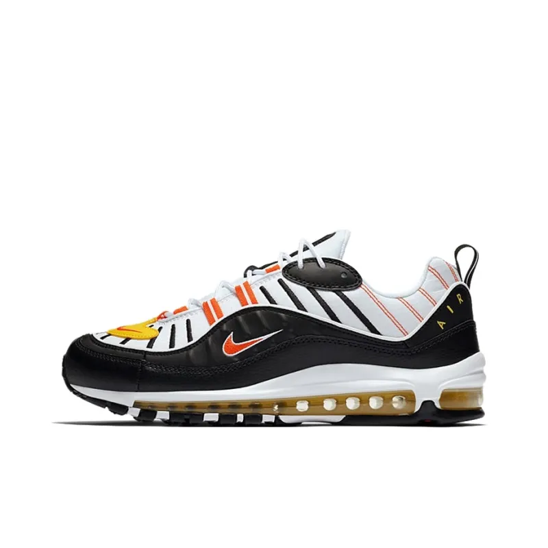 Nike Air Max 98 Black White Yellow Crimson-0