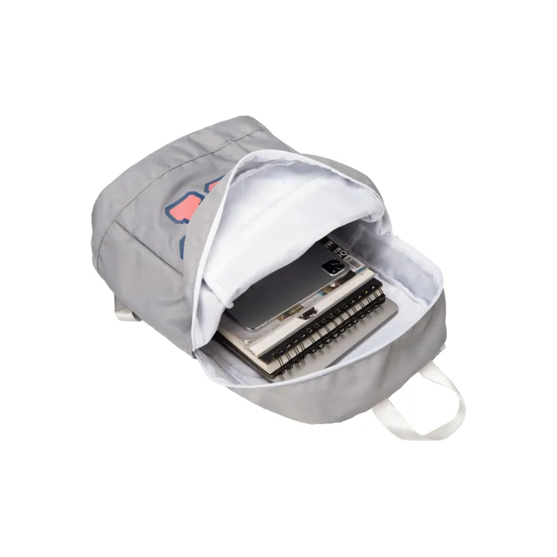 TURN UP Polyester Backpack Regular Unisex Gray Pink-4