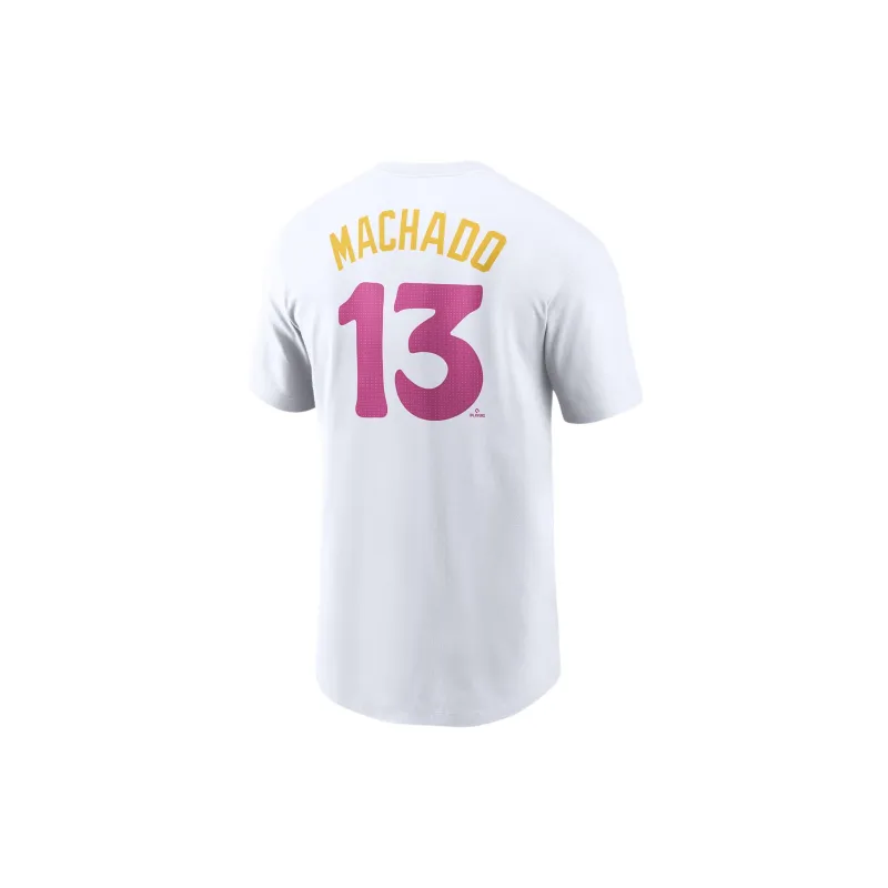 Nike Manny Machado San Diego Padres City Connect Fuse T-Shirt Men's White-1