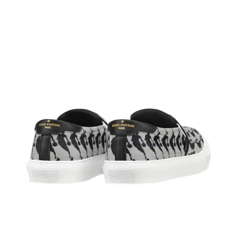 LOUIS VUITTON X Nba Canvas Slip On Shoes 'Grey'-4