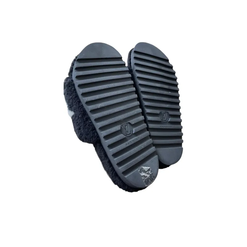 LOUIS VUITTON Paseo Comfort Mules 'Black With White Logo' Women's-4