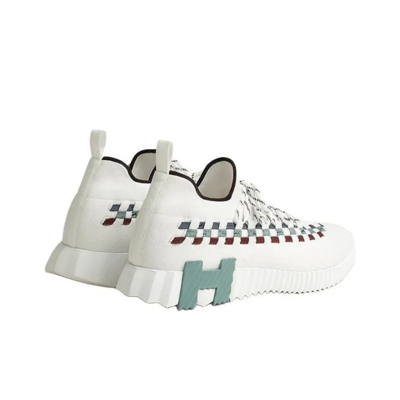 HERMES Fle Low Top Casual Shoes Men's Green-3