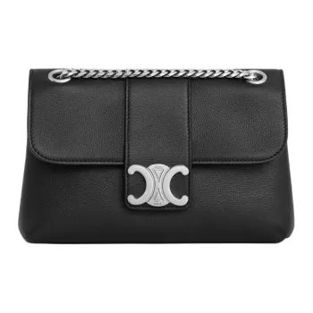 CELINE Soft Calfskin Shoulder Bag Crossbody Bag Women's Black