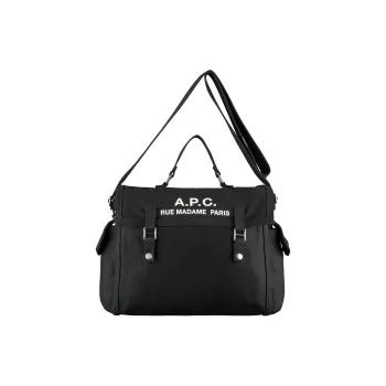 A.P.C Original Cotton Canvas Bag, Shoulder Bag, Crossbody Bag, Handbag Regular Men's Black