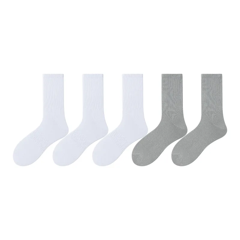 XXLLG Mid Calf Socks Men's 5 Pack-6
