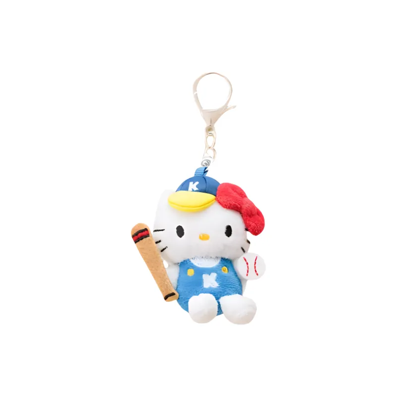 Hello Kitty Baseball Dolls Plush Pendant 13cm Height-0
