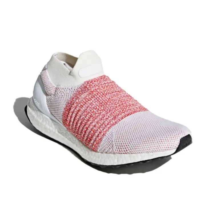 Adidas Ultra Boost Laceless White Scarlet-2