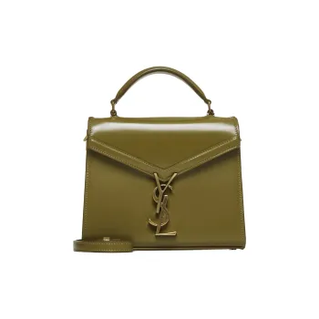 SAINT LAURENT CASSANDRA Cow Leather Shoulder Bag, Crossbody Bag, Handbag Mini Women's Olive Green