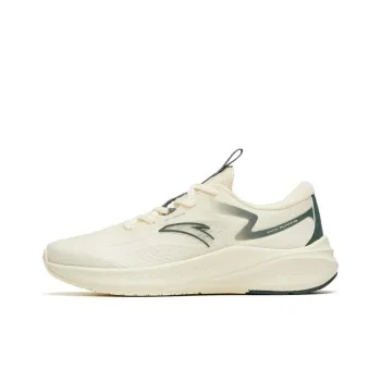 Anta Road Run Cushioning Anti Slip And Wear Resistant Low Top Running Shoes Women's White Asphalt Gray