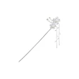 Silver Cherry Blossom Tassel Hairpin