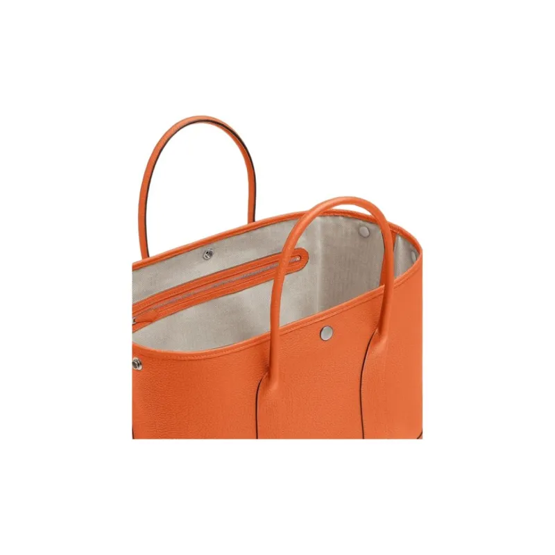 HERMES Garden Party Negonda Calfskin Handbag Women's 93 Orange Hermes Orange Combo-2