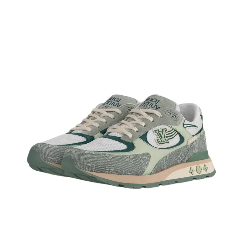 LOUIS VUITTON Run Away Low Top Casual Shoes Men's Green-2